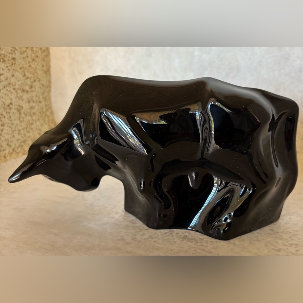 Baccarat Black Crystal Bull - Picture 4 of 14